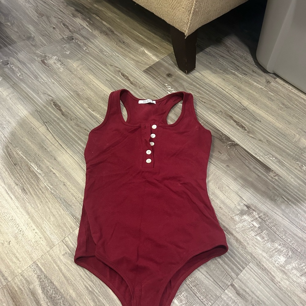 ReoRia Women's Burgundy Bodysuit